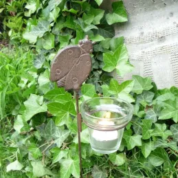 Photophores de jardin sur pique (Lot de 4)