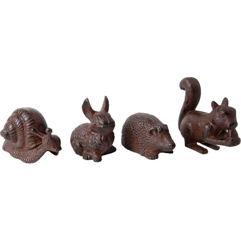 Animaux du jardin en fonte (Lot de 4)