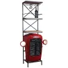 Meuble bar tracteur en acacia et métal