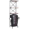 Meuble bar tracteur en acacia et métal