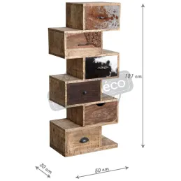Commode zigzag 6 tiroirs