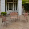 Set 2 fauteuils + 1 banc vigne