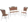 Set 2 fauteuils + 1 banc vigne