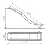 Glissière de toboggan en PEHD reX 230cm