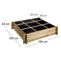 Carré potager à poser 9 cases Cardon