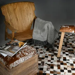 Tapis en peau de vache véritable
