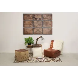 Tapis en peau de vache véritable