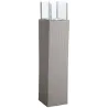 Photophore d’extérieur gris en résine et verre