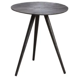 Table ronde métal zinc antique