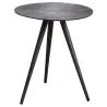 Table ronde métal zinc antique