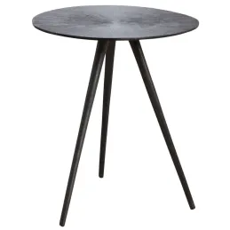 Table ronde métal zinc antique