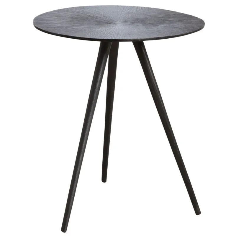 Table ronde métal zinc antique
