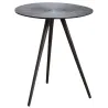 Table ronde métal zinc antique