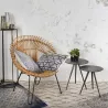 Table ronde métal zinc antique