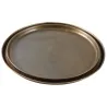 Plateaux ronds en métal finition doré antique (Lot de 2)