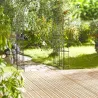 Arche de jardin pour plante grimpante en métal vieilli