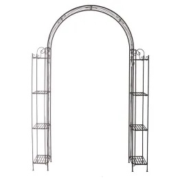 Arche de jardin pour plante grimpante en métal vieilli