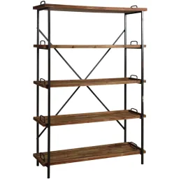 Etagère en bois et métal 5 niveaux