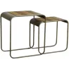 Sellettes en bois et métal (Lot de 2)