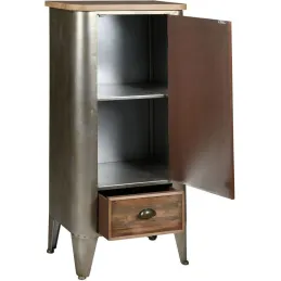 Armoire en bois et métal