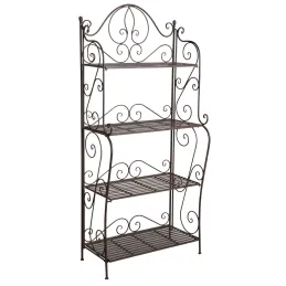 Etagère pliante en métal vieilli 4 niveaux