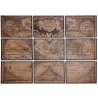 Mappemonde en bois 9 cadres
