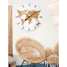 Horloge mappemonde en bois