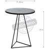 Table ronde métal zinc antique
