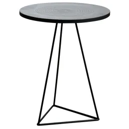 Table ronde métal zinc antique