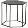 Table d'appoint hexagonale en métal