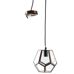 Lampe suspension laiton et verre