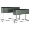 Sellettes de jardin en métal (Lot de 2)