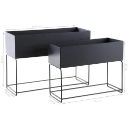Sellettes de jardin en métal (Lot de 2)