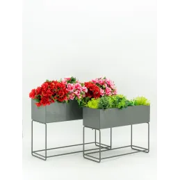 Sellettes de jardin en métal (Lot de 2)