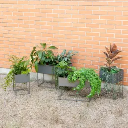 Sellettes de jardin en métal (Lot de 2)