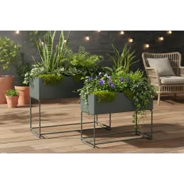 Sellettes de jardin en métal (Lot de 2)