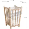 Panier à linge en bambou et coton