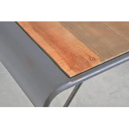 Console en bois et métal patiné