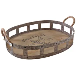 Plateaux ovales "Farm Fresh" (Lot de 2)