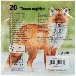 Serviette en papier de soie avec motifs (Lot de 20)