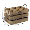 Caisse de rangement 6 bouteilles anses métal