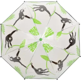 Parapluie transparent singe pour enfant