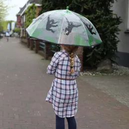 Parapluie transparent singe pour enfant