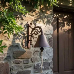 Cloche de jardin fleurs en fonte