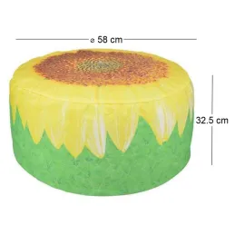 Pouf extérieur avec imprimé déco