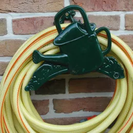 Porte tuyau d'arrosage arrosoir vert