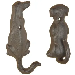Patère queue d'animal en fonte (Lot de 2)