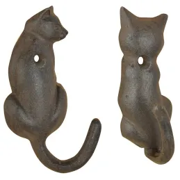 Patère queue d'animal en fonte (Lot de 2)