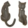 Patère queue d'animal en fonte (Lot de 2)