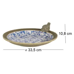 Bain d'oiseau en céramique patiné